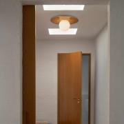 Nordlux Taklampa Siona, träimitation, metall, IP44, E27