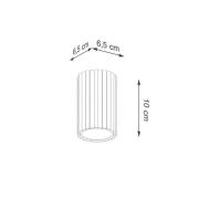 SOLLUX LIGHTING Carbon taklampa, svart, höjd 10 cm, aluminium