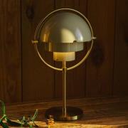 Gubi Akku-bordslampa-Multi-Lite, mässing/grå, höjd 30 cm