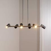 Lucea Hänglampa Lume svart/guld antik längd 86 cm 6 lampor metall