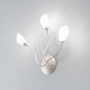 Jupiter Vägglampa Gloriosa, krämvit, glas, 3 lampor
