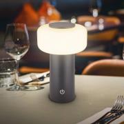 Briloner LED-bordslampa med batteri Juna, antracit, IP44, dimbar, 20 c...