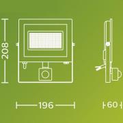 Philips utomhus LED-spot Lois UE Sensor, 24 W, 3 000 K IP65