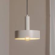 SIGMA Hänglampa Vitrum rund, taupe, cylindrisk, Ø 27 cm