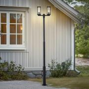 Lucande utomhuslampa Siveta, 240cm, 2 lampor, svart, E27, IP65