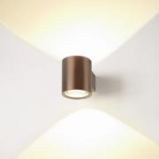 SLV LED-vägglampa Oculus, Ø 9 cm, dimbar till varmt, metall