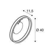 SLV LED-taklampa One, Ø 40 cm, mässingsfärgad metall CCT