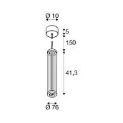 SLV LED-pendellampa Quimera, mässingsfärgad, Ø 8 cm, CCT