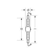RADIUM metallhalogenidlampa K12s 1000W HRI-TS NDL/S