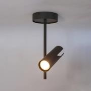 SIGMA Takspotlight Leda 1, olivgrön, 1 lampa, stål, höjd 34 cm
