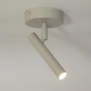 SIGMA Vägglampa Sopel, taupe, 1 lampa, stål, G9, höjd 15 cm