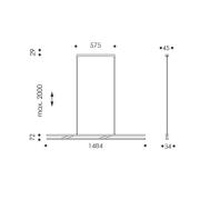 OLIGO LED-hänglampa Linto FIX, grå/svart, metall 927 dimbar