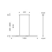 OLIGO LED-hänglampa Linto HA, beige/vit, metall, 927, dimbar