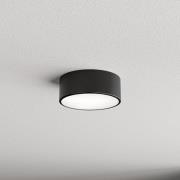 TEMAR LIGHTING Cleo 200 taklampa, svart, sensor, IP54, Ø 20 cm, metall