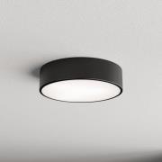 TEMAR LIGHTING Cleo 300 taklampa, svart, sensor, IP54, Ø 30 cm, metall