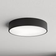 TEMAR LIGHTING Cleo 400 taklampa, svart, sensor, IP54, Ø 40 cm, metall