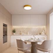 TEMAR LIGHTING Cleo 200 taklampa, guld, sensor, IP20, Ø 20 cm, E27