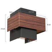 Steinhauer LED-vägglampa Muro 3367, träimitation, upp/ner, G9, 2 700 K