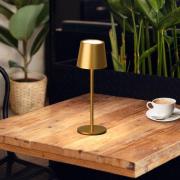 FH Lighting LED-bordslampa Roxi, guldfärgad, metall, IP54, dimbar