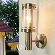 ELC Torido utomhusvägglampa i stål, sensor