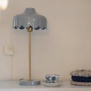 PR Home Bordslampa Wells, blå/guldfärgad Höjd 50 cm