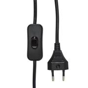 PR Home Bordslampa Solo, svart/vit, höjd 55 cm, tyg