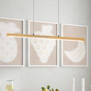 FISCHER & HONSEL LED-pendellampa Shine-Wood, längd 105 cm, ek/svart CC...