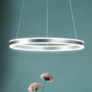 FISCHER & HONSEL LED-hänglampa Sirko, Ø 60 cm, nickelfärgad, metall, C...