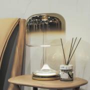 Maytoni LED-bordslampa Spirito, guld, glas, höjd 42 cm