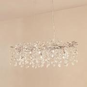 Lucande hänglampa Bellora, 101 cm, stål, kristall