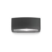 Ideallux Ideal Lux utomhusvägglampa Andromeda svart, bredd 22 cm alumi...