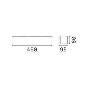 Ideallux Ideal Lux utomhusvägglampa Andromeda, svart, bredd 45 cm