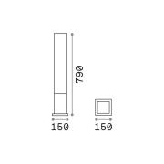 Ideallux Ideal Lux väglampa Edo square, vit, GX53