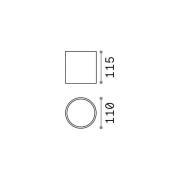 Ideallux Ideal Lux taklampa Gun, antracit, aluminium, IP44, GU10