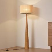 Lucande golvlampa Fabrena, naturfärgad, bambu, höjd 138 cm