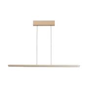 FISCHER & HONSEL LED-pendellampa Torvi, sandfärgad/vit, längd 115 cm, ...