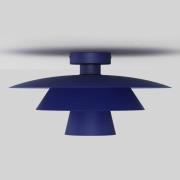Luminex Taklampa Plato, mörkblå, metall, Ø 38 cm, E27