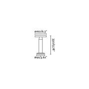 FARO BARCELONA Solar-LED-bordslampa Cairo, svart, plast, IP44, 21 cm