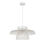 Viokef Hänglampa Maronti, vit, Ø 43 cm, metall