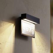 Lindby LED-husnummerbelysning Antal, antracit, aluminium