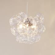 Lucande hänglampa Diborah, klar, Ø 43 cm, glas, G9