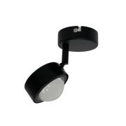 Lindby spotlight Jyla, svart, lins, 3.000 K, Ø 8 cm, GX53