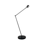 Lindby golvlampa Jyla, svart, lins, 4200K, GX53, järn