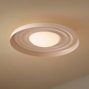Lindby LED-taklampa Waves, beige, Ø 43 cm, metall
