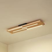 Lindby LED-taklampa Madero, furuträ, 90 cm x 20 cm