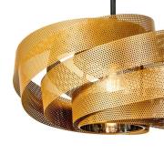 Domiluce Taklampa Vento, svart/guld, metall, Ø 40 cm, E27