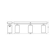 OSRAM takstrålare OCTAGON svart 3 lampor GU10-LED 927 dimbar