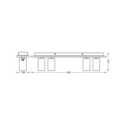 OSRAM takspotlights MERCURY, vit, 4 spots GU10-LED 927 dimbar
