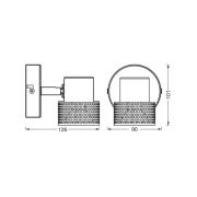 OSRAM spotlight till vägg CORK, vit, 1 spot, GU10-LED, 927, dimbar