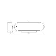 OSRAM LED-sensorvägglampa ENDURA STYLE SOLAR OVAL 34 cm 830